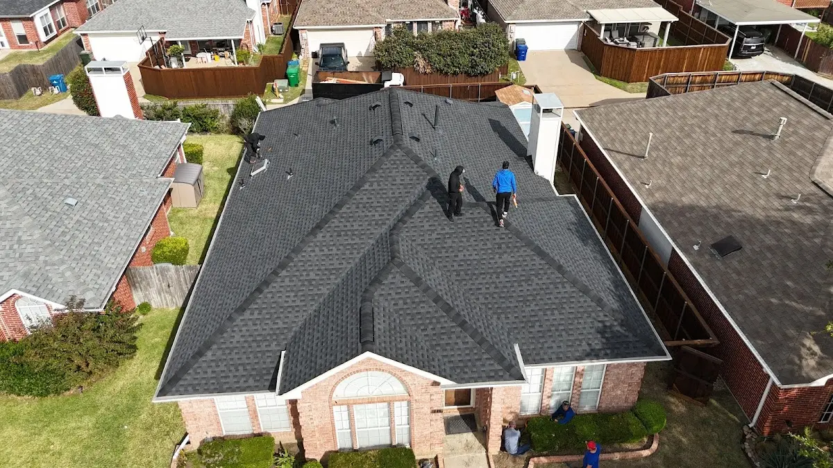 Slate & Tile Roof Repair work in progress on a Wheat Ridge property